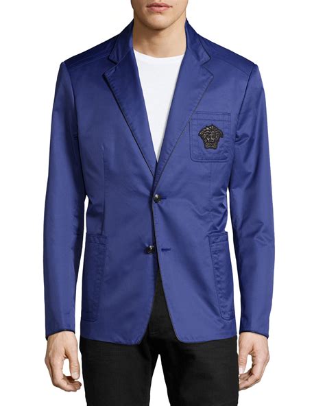 versace mans 2 button blazer|VERSACE Double.